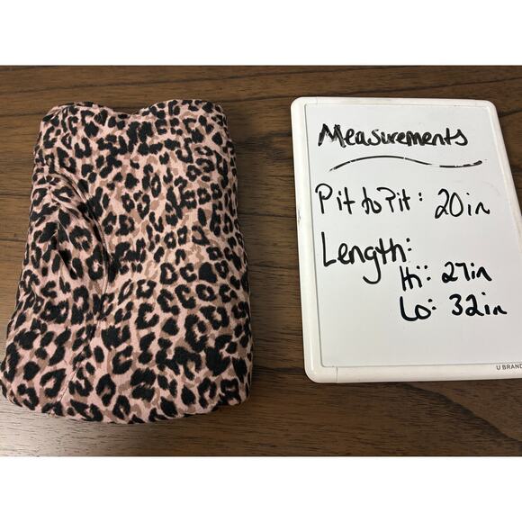 Cuddl Duds Cowl Neck Tunic Womens XL Black Brown Animal Print Stretch Comfort - Picture 5 of 5